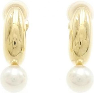 Mikimoto yellow gold (18K) Clip Earrings (Pre-Owned)