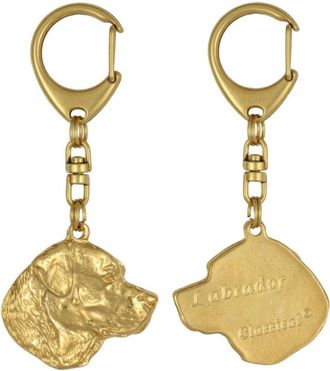 OEM Labrador Retriever: Llavero De Perro Ba&ntilde;ado En Oro En Una Caja De Regalo, Decoraci&oacute;n De Bolso, Accesorio De Lujo De Art-dog