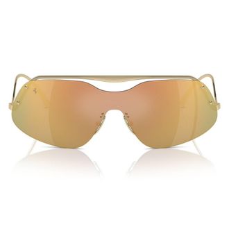 Ferrari Gold Mirror Blue Rectangular Unisex Sunglasses FH1007 106/2 138