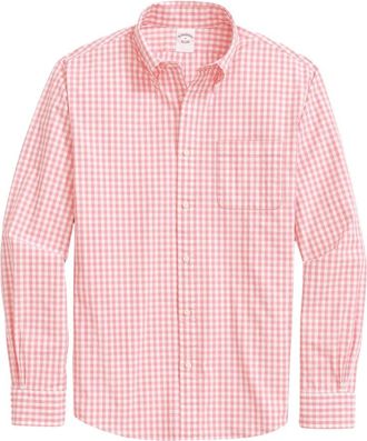 Brooks Brothers Rood Sport Vrijdag Shirt met Polo Button Down Kraag - Heren - Casual Overhemden - Rood - XS - Katoen - Overhemden