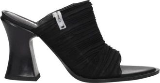 Premiata Heeled Mules, female, Black, 4 UK, Black Leather Open Toe Sandals