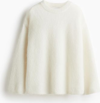 H&M Oversize-Pullover aus Mohairmix - White