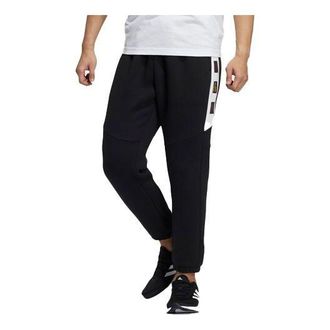 adidas Mens adidas Logo Printing Knit Bundle Feet Sports Pants/Trousers/Joggers Black H39222
