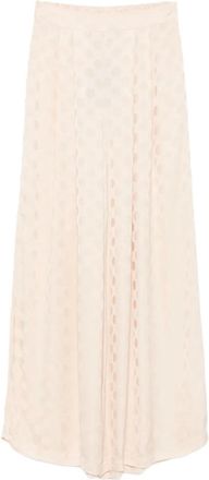 Dixie Pantaloni a pois con pieghe - Toni neutri