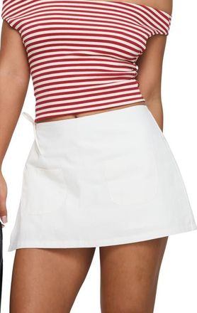 Princess Polly Gigi Wrap Skort in White at Nordstrom, Size 10