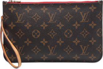 Louis Vuitton Pre-owned Womens Monogram Neverfull Pouch Mm - Brown Textile - One Size