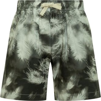Palm Angels Green Printed Shorts