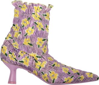 Amy Crookes Enkellaarsjes met Puntneus - Dames - Laarzen met Hak - Veelkleurig - 40 EU - Polyester - Schoenen