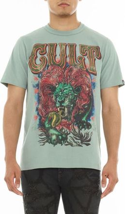 Cult of Individuality Cotton Graphic T-Shirt in Granite Green at Nordstrom, Size X-Small