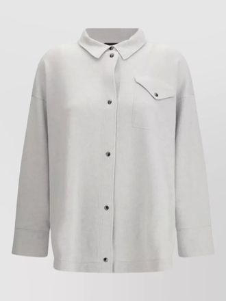 Fabiana Filippi knitwear shirt long sleeves collared neck pocket