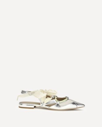 Pinko Ballerine Gianira in pelle metallizata Woman 36