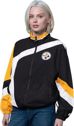 Starter Womens Starter Black/Gold Pittsburgh Steelers Vintage 1st Quarter Full-Zip Windbreaker at Nordstrom, Size Xx-Large