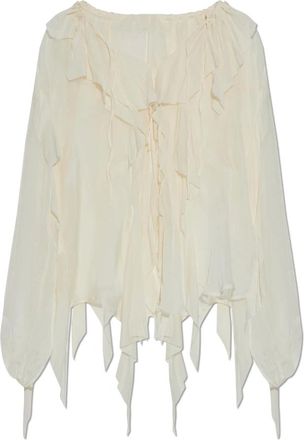 Diesel Dames, Blouses & Shirts, Beige, Maat: 3XS Viscose