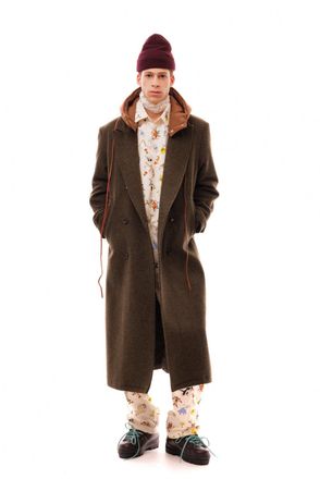 Lc23 Cappotto Shetland con cappuccio LC23