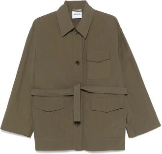 Aspesi Giacca con cintura - Verde