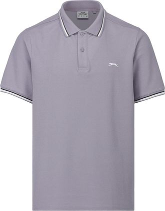 Slazenger Mens Tipped Polo Shirt Dusty Lavender XL