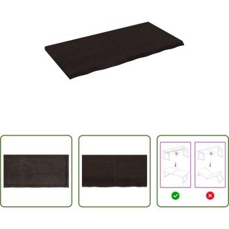 vidaXL vidaXL Tavolo sostitutivo - Piano Tavolo Marrone 120x60x(2-4) cm Rovere Massello Trattato