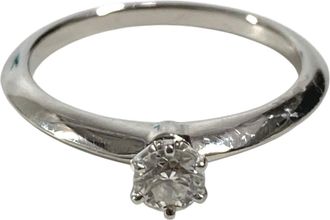 Tiffany & Co. Silver Platinum 950 Band Ring (Pre-Owned)