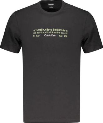 Calvin Klein Camiseta de manga corta con cuello redondo - Tops - Hombre - Negro - M