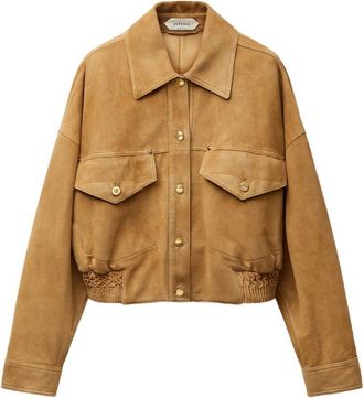Versace Suede-effect Leather Jacket