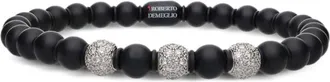Roberto Demeglio 18K white gold ceramic Sfera diamond bracelet - women - Diamond/18kt White Gold - One Size