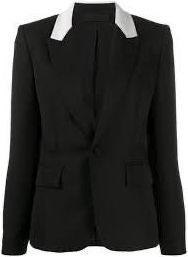 Haider Ackermann Black Wool White Trimmed Dinner Jacket Size M