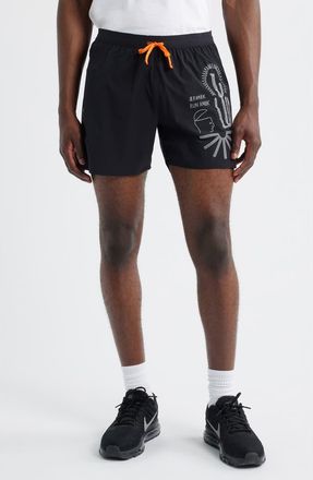 Roark Alta 5 Drawstring Shorts in Black at Nordstrom, Size X-Large