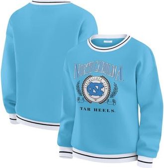 WEAR by Erin Andrews Womens WEAR by Erin Andrews Carolina Blue North Carolina Tar Heels Seal Sweatshirt in Light Blue at Nordstrom, Size Xx-Large