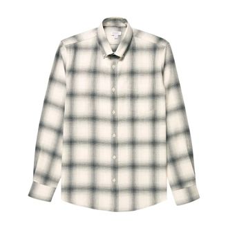 Sunspel Camicia a quadri in flanella di cotone spazzolato - - Shirts - Uomo - Beige - L