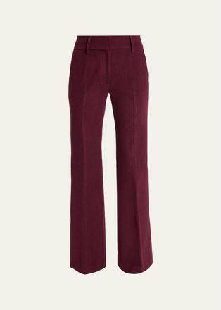 Gabriela Hearst Rhein Cashmere-Silk Corduroy Flare Pants