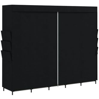 HOMCOM Armario de tela 212x45x167 cm negro