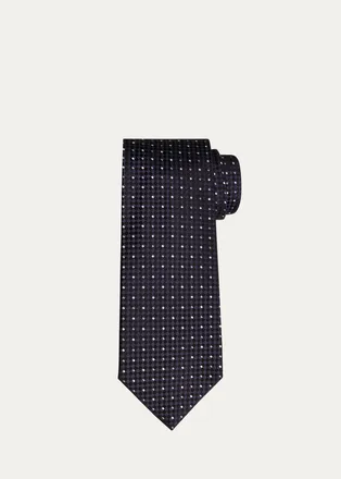 Tom Ford Mens Micro-Jacquard Silk Tie