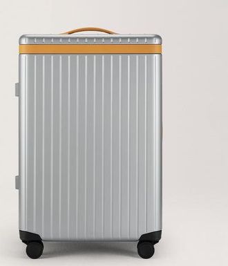 Carl Friedrik Check-in Luggage - Hard case in Polycarbonate and Aluminium - Silver / Tan brown