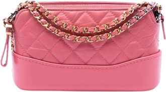 Chanel Pre-owned Vintage Crossbody Bag - Dames - Vintage Clutch - Roze - ONE Size - Leer - Vintage