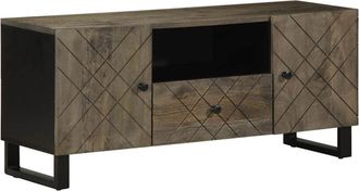 vidaXL Vidaxl - tv Cabinet Black 105x33x46 cm Solid Wood Mango