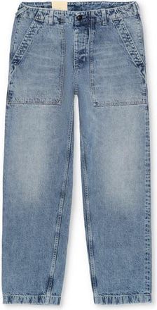 Fortela Vietnam Inspired Bleach Wash Denim Pants in Blue at Nordstrom, Size 34 X 31 Eu