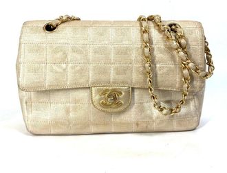 Chanel Canvas Shoulder Bag (Pre-Owned)
