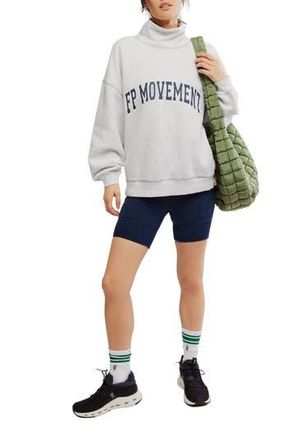 Free People FP Movement Victory Sweatshirt & Shorts Set in Heather Grey/midnigh at Nordstrom Rack, Size X-Large