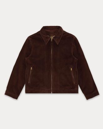 Fortela Cash Suede Leather Jacket in Dark Brown at Nordstrom, Size 50 Eu