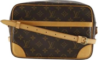 Louis Vuitton Pre-owned Cross Body Bags, female, Brown, Size: ONE SIZE Pre-owned Canvas Cross Body Bag