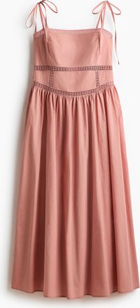 H&M Baumwollkleid mit Bindetr&auml;gern - Pink