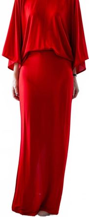 House of Dagmar Jersey Maxi Skirt In Red
