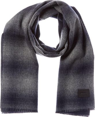 Vince Doubleface Shadow Plaid Wool & Cashmere-Blend Scarf