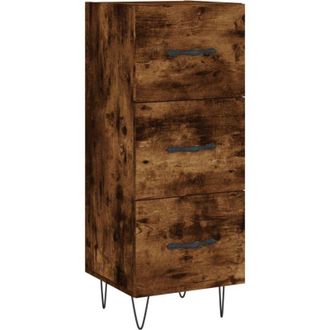 vidaXL Sideboard Smoked Oak 34.5x34x90 cm Engineered Wood Vidaxl