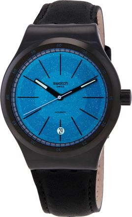 Swatch Blackcloak Mechanism Automatic Unisex Watch YIB408