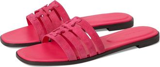 Tory Burch Ines Cage Slide Womens Sandals Fuschia Pink/Fuschia Pink : 10.5 M, Leather