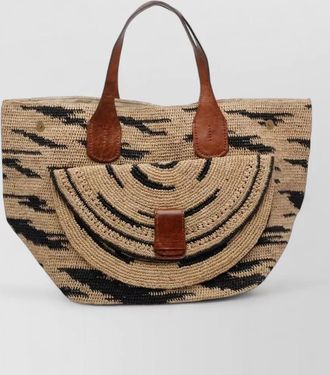 Ibeliv laza zebra tote bag dual handle