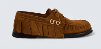 J.W.Anderson Ruffled suede boat shoes
