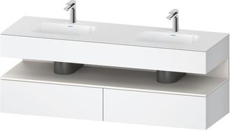 Duravit Qatego Lavabo Encastrado Con Base De Lavabo Consola, - Duravit