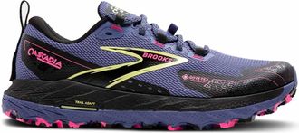 Brooks Womens Cascadia 18 Gtx Shoes In Grey/blue/black/pink